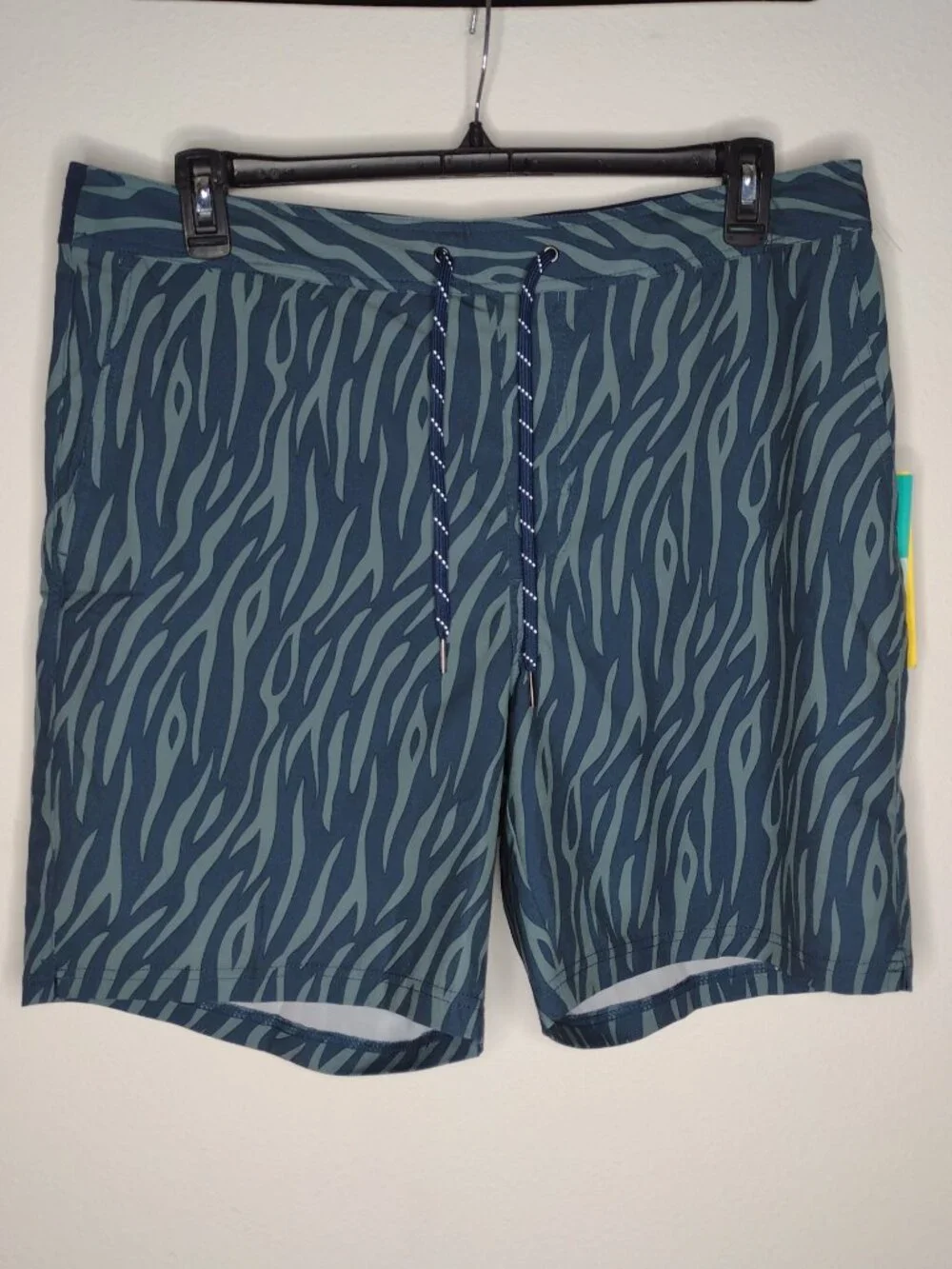 NWT Fair Harbor Men's Blue/Dark Denim Tiger Ozone Swim Trunks Size 2X
